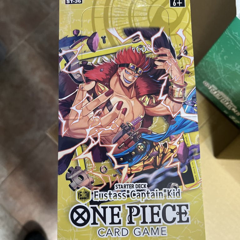 One Piece Card Game Starter Deck ST-36: Eustass Captain Kid (Yellow), sealed box
